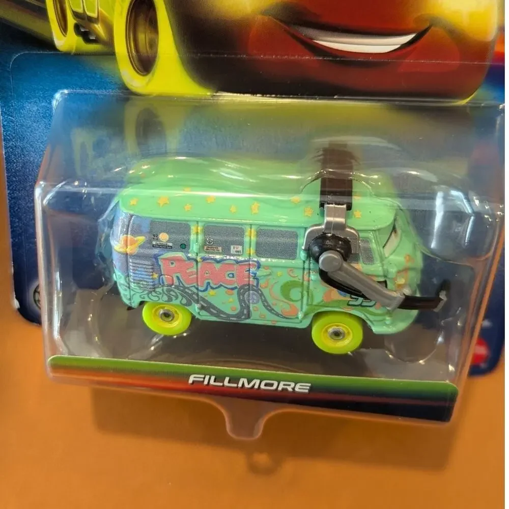 Mattel Pixar Cars Glow Racers Fillmore Van Metal Car Toy Headset